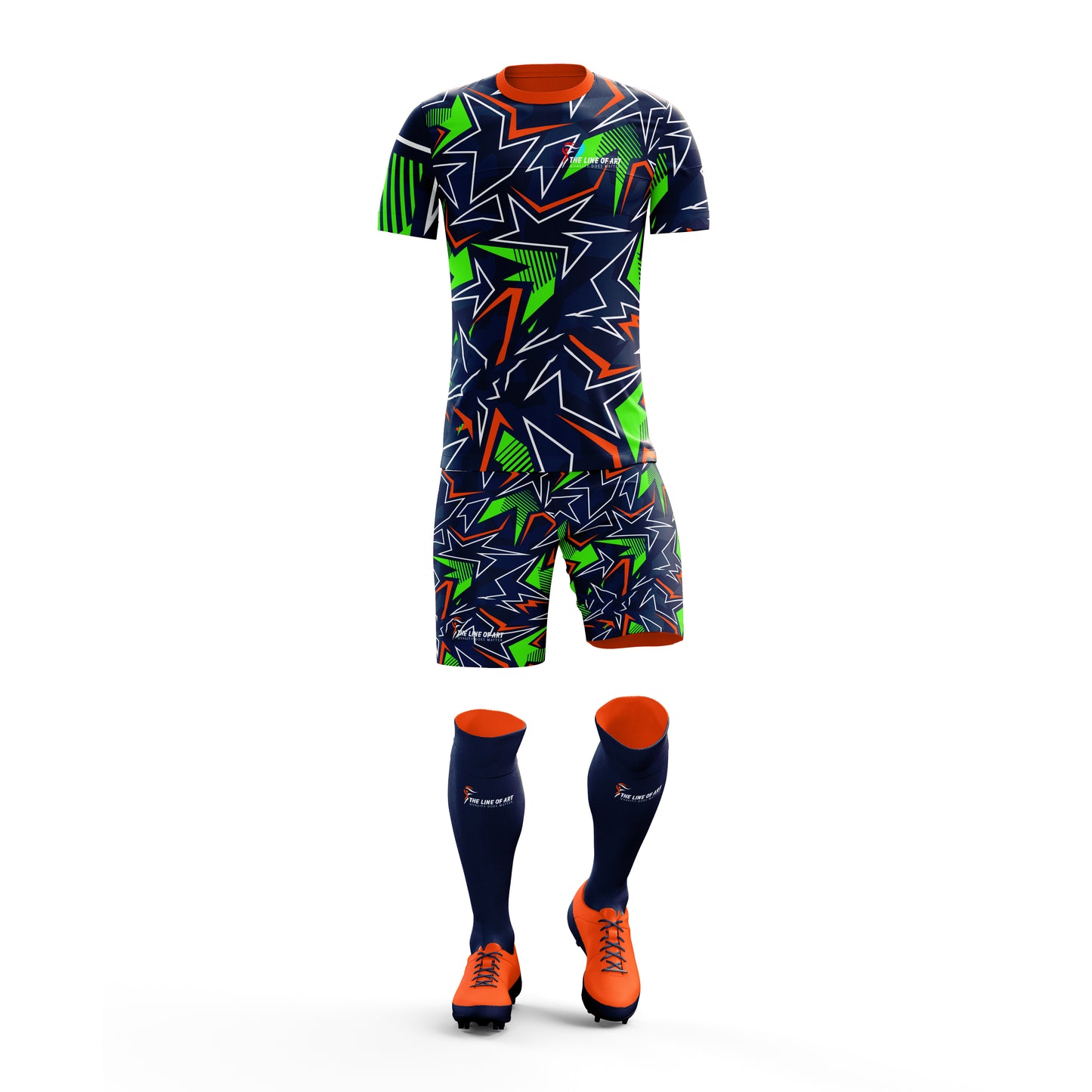 Sublimated Soccer Jersey With Shorts Soccer Uniform Sets With O Neck Design