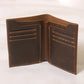 Original Leather Wallets For Men Women Brown Color With Multi Compartment Foldable Wallet