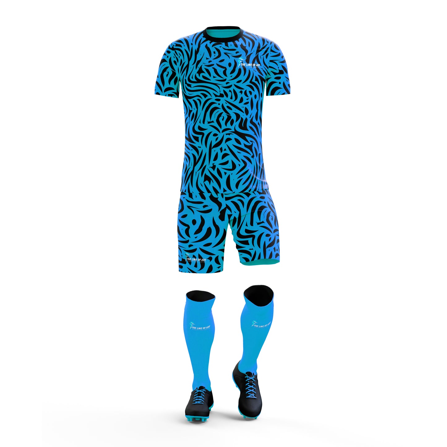 Sublimated Soccer Jersey With Shorts Printed Design Sportswear T Shirts